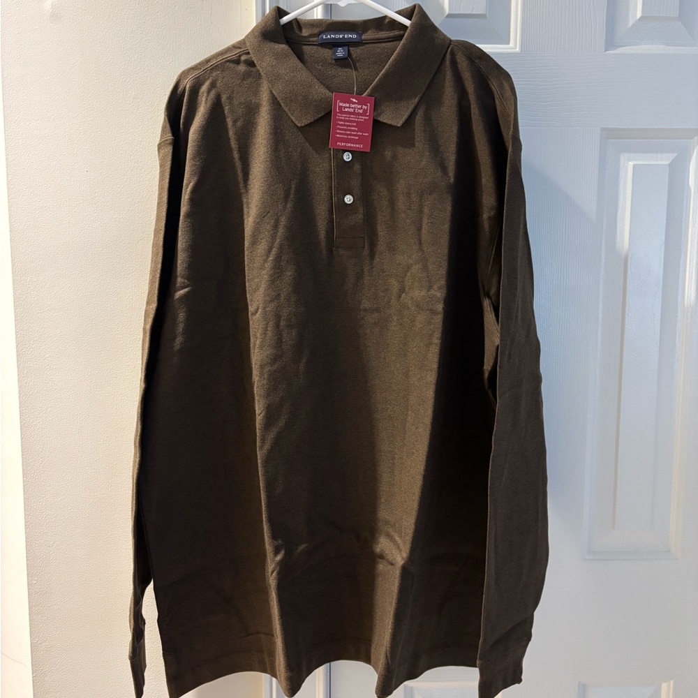 Lands end enhanced Pima polo